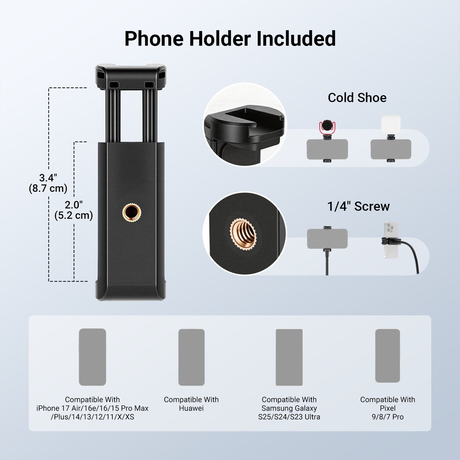 Phone holder included