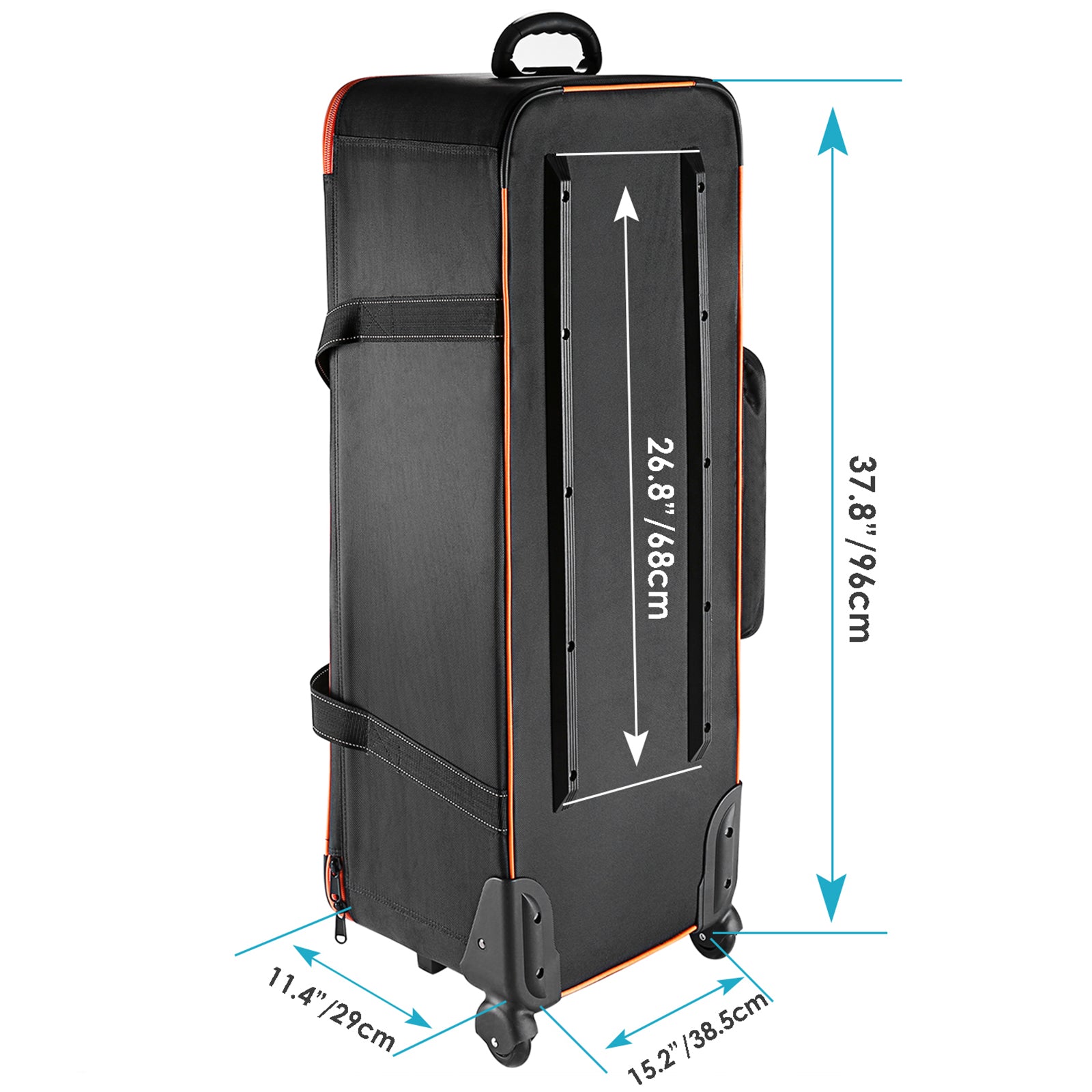 Neewer 38"x15"x11"/96x39x29cm Carry Bag with Wheel for Light Stand,etc - neewer.com