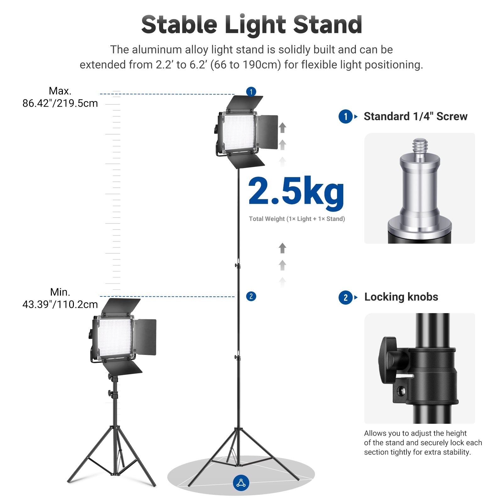 NEEWER 2 Packs NL660 Bi-color Video LED Panel Light - NEEWER