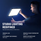 NEEWER GL1 15.5" 2800 lumens Key Light Streaming light with PC/ Mac Control & iOS Android APP & Desk Clamp
