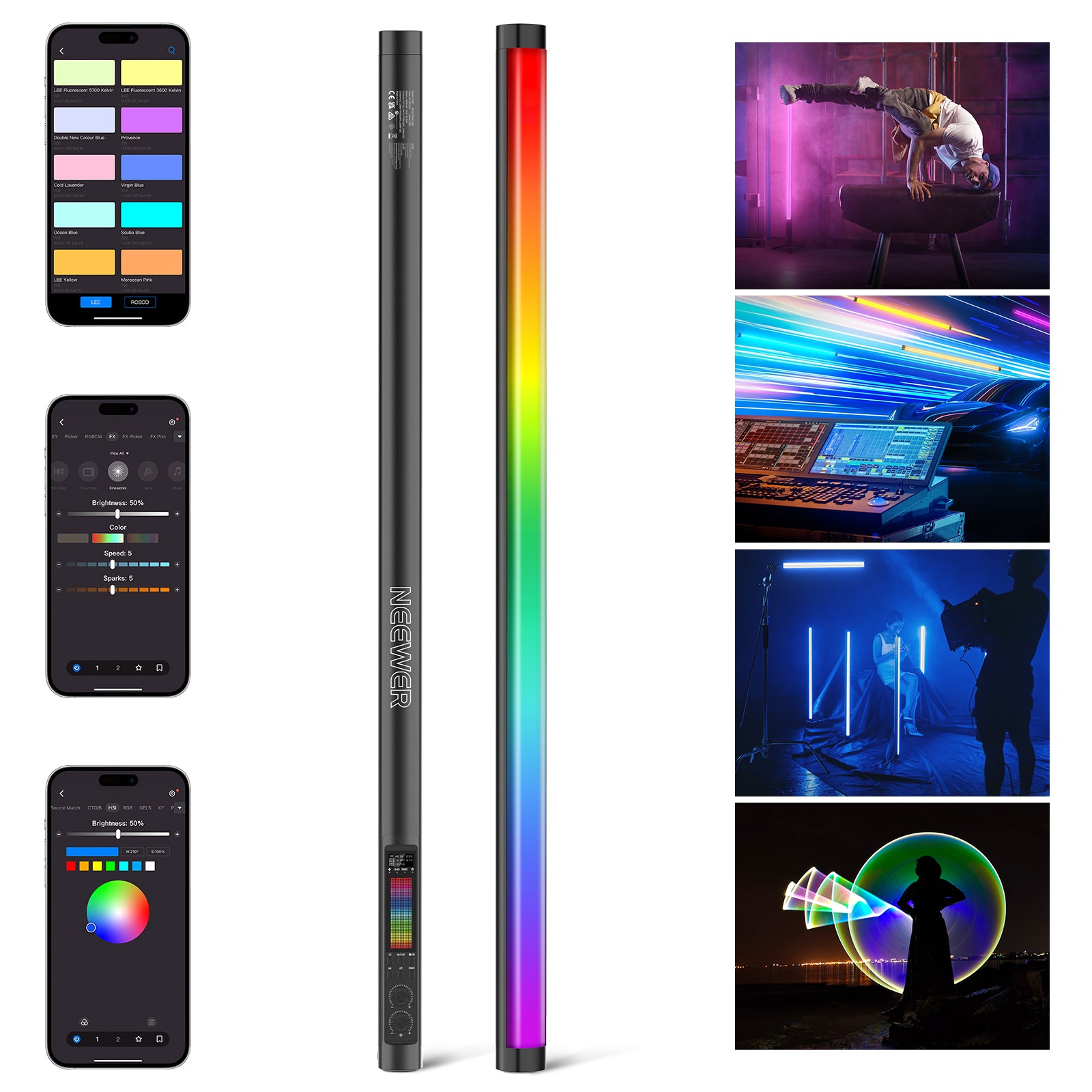 LEDライトセットNEEWER NEEWER TL90C 30W RGB LED Tube Light - NEEWER