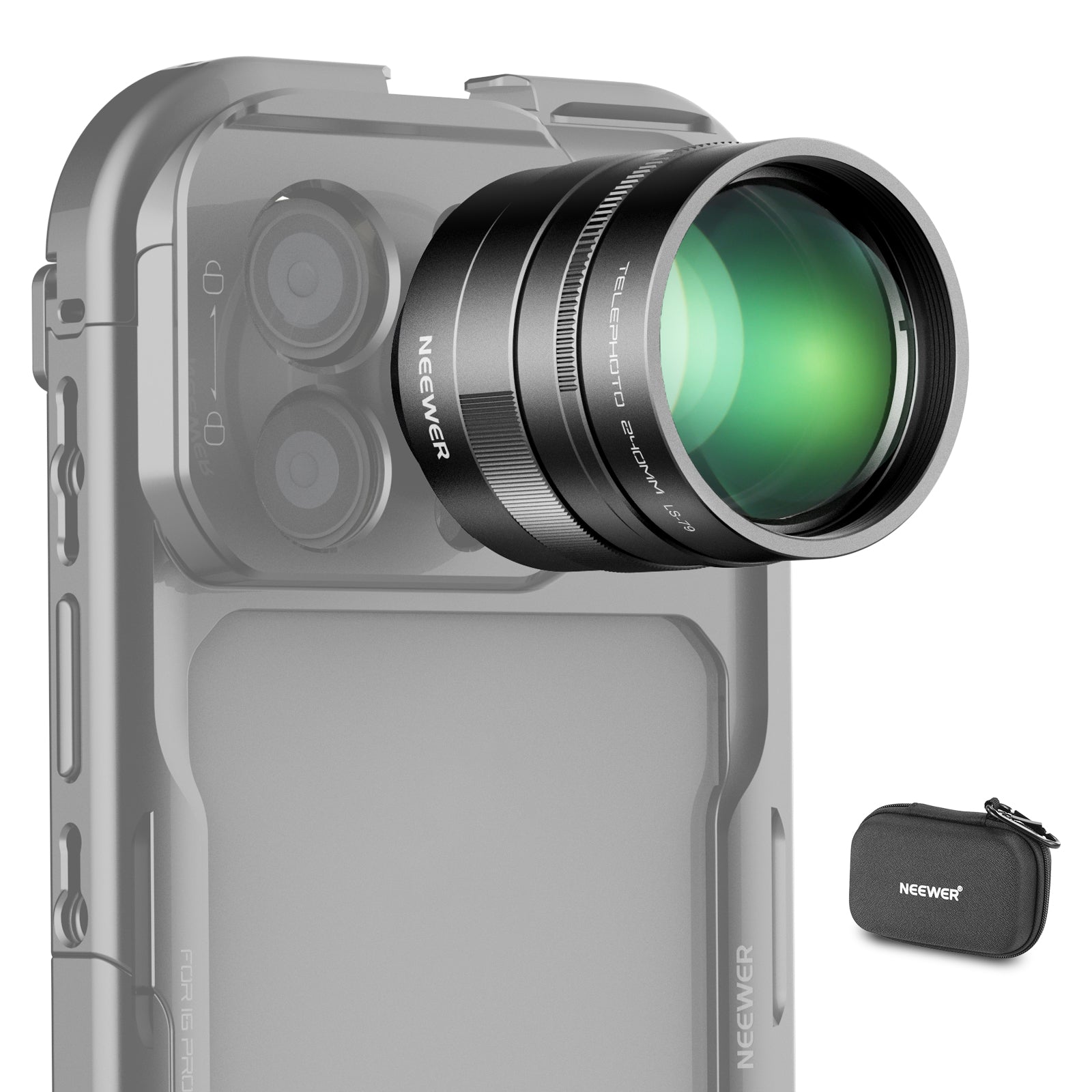 NEEWER LS-79 2X 240mm Converter for Phone Telephoto Camera Lens