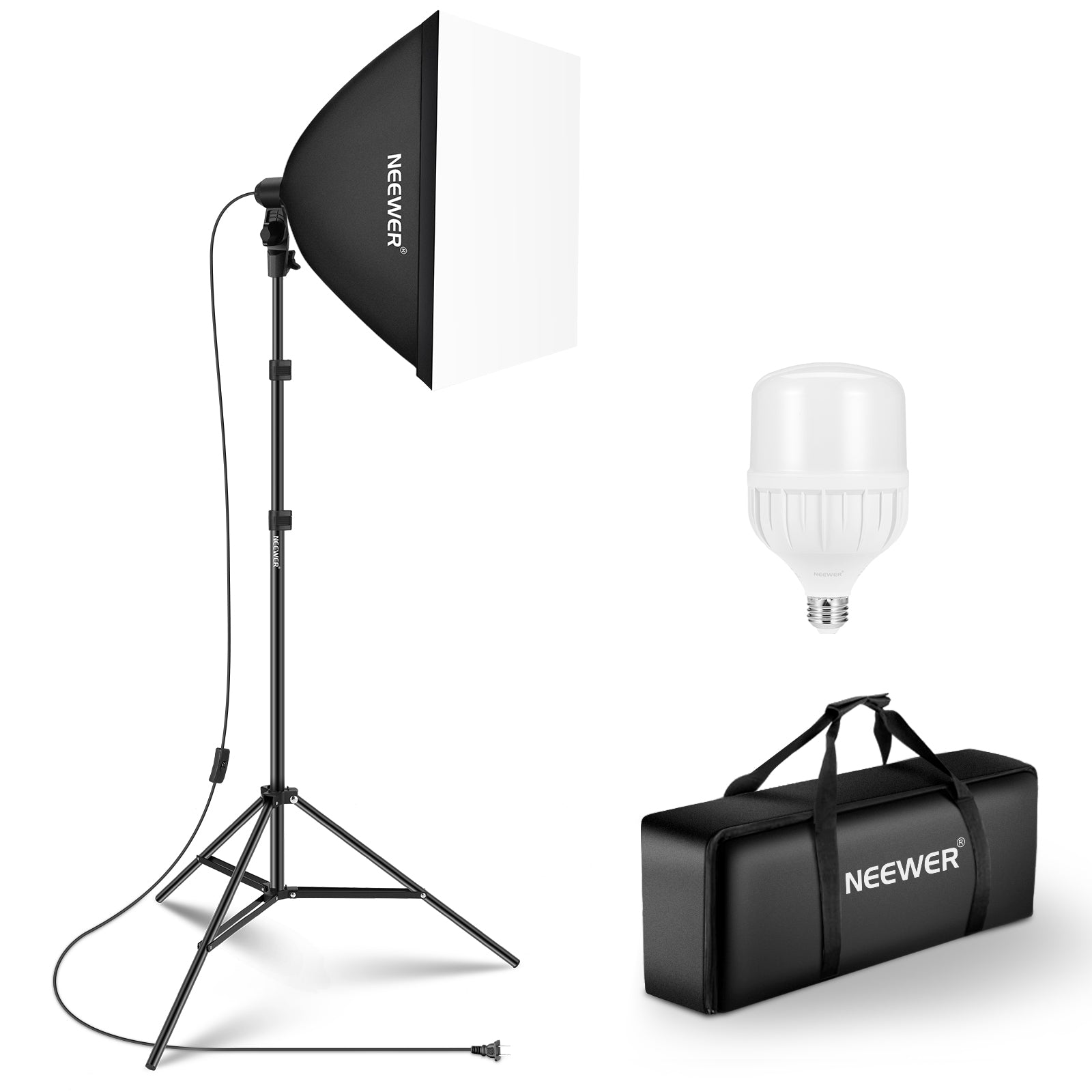 NEEWER NK300 350W Equivalent Softbox Lighting Kit - NEEWER