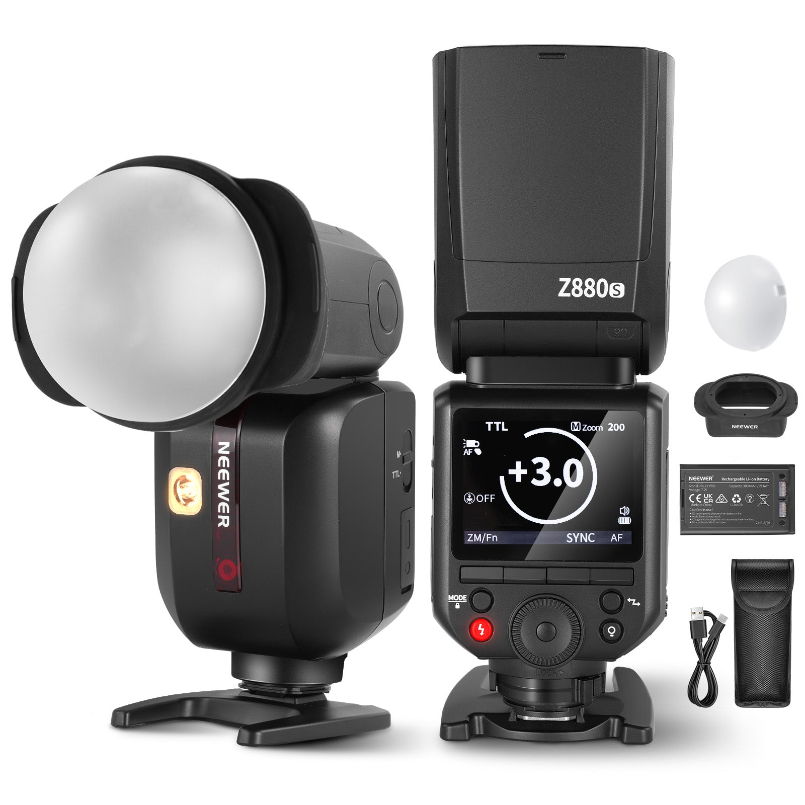 NEEWER Z880 76Ws 2.4G TTL Camera Flash Speedlite with Diffuser