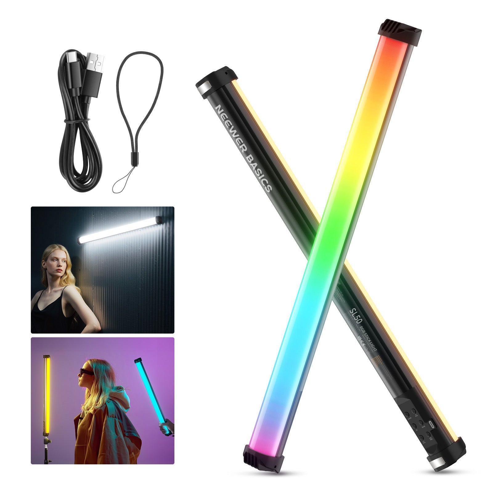 NEEWER GC30C 30W RGB Handheld Inflatable LED Fill Light - NEEWER