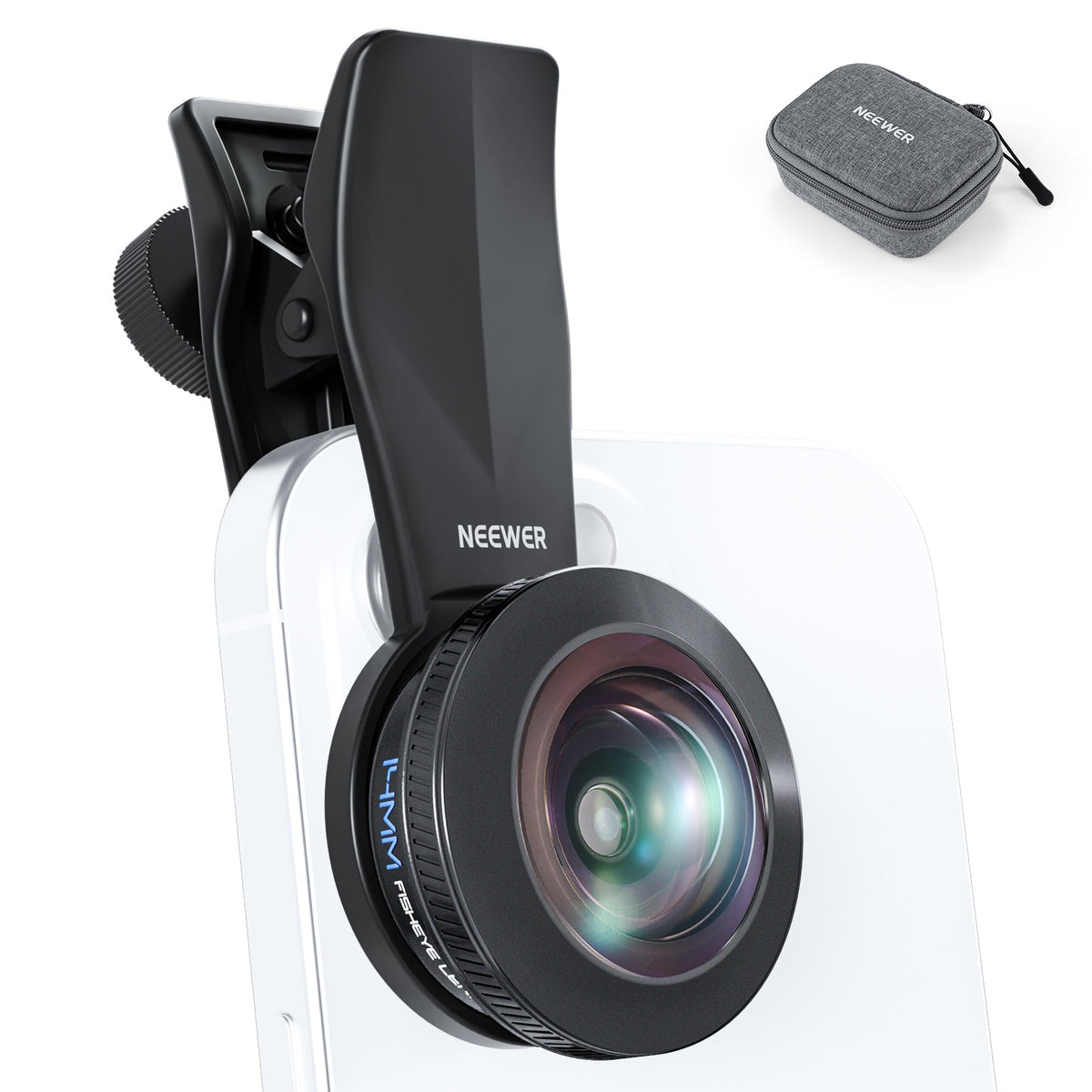 NEEWER LS-77 170° 14mm Fish Eye VR Lens with 17mm Threaded Phone Lens