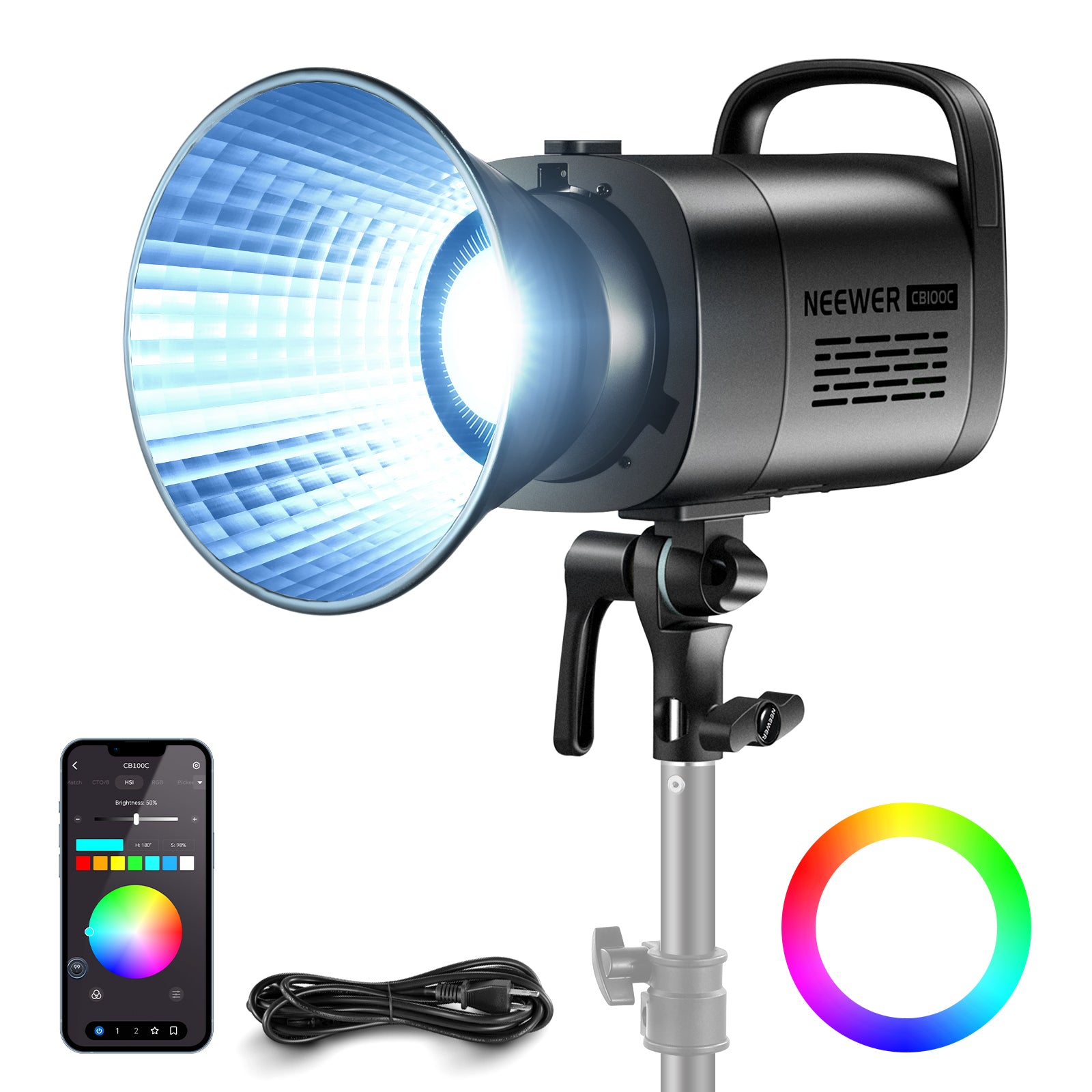 NEEWER CB100C 130w RGB LED Video Light