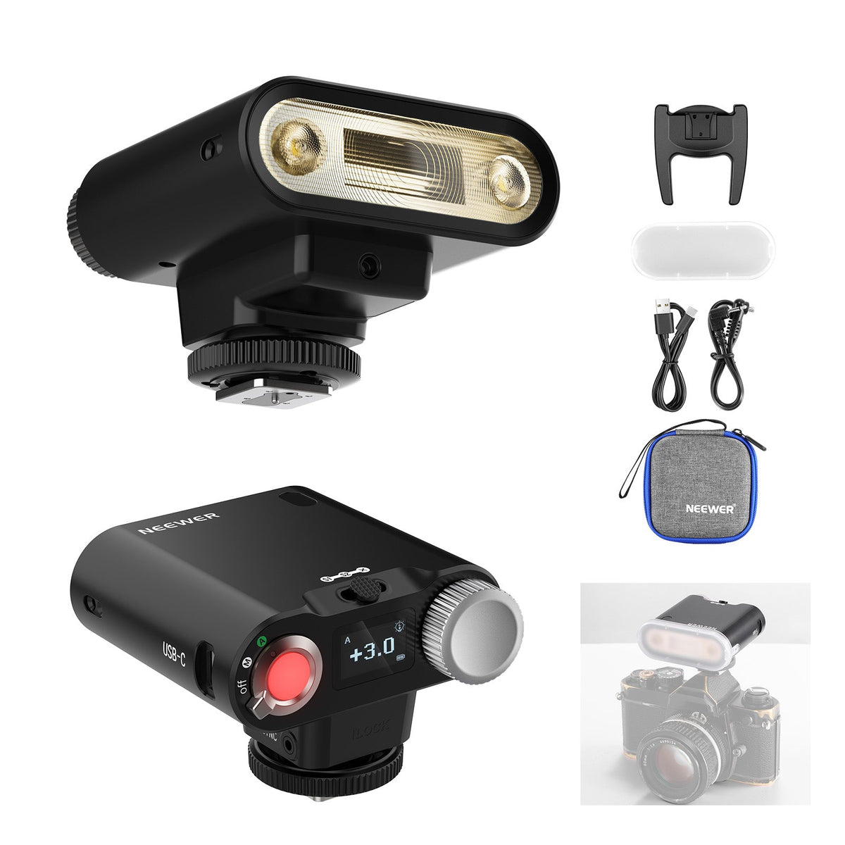 Flash TR-960II Pour Appareil Photo Reflex - Tête Flexible, Puissant, Mode Manuel Et Sans Fil