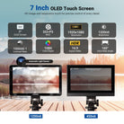 NEEWER F700U Camera Field Monitor, with its automatic light sensor, remains clearly visible under bright sunlight, while a standard 450-nit monitor appears washed out and hard to read in the same outdoor conditions.