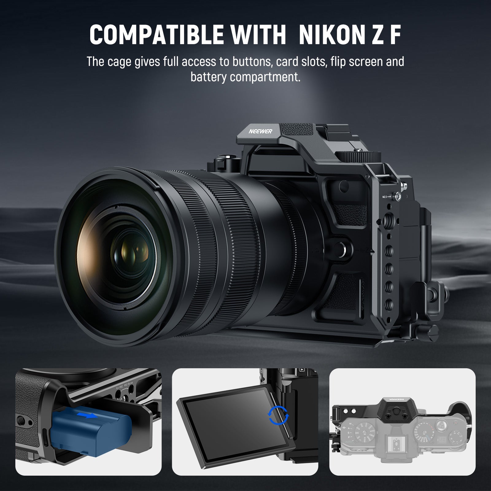 NEEWER CA064 Metal Half Camera Cage Video Rig for Nikon Zf – NEEWER.CA