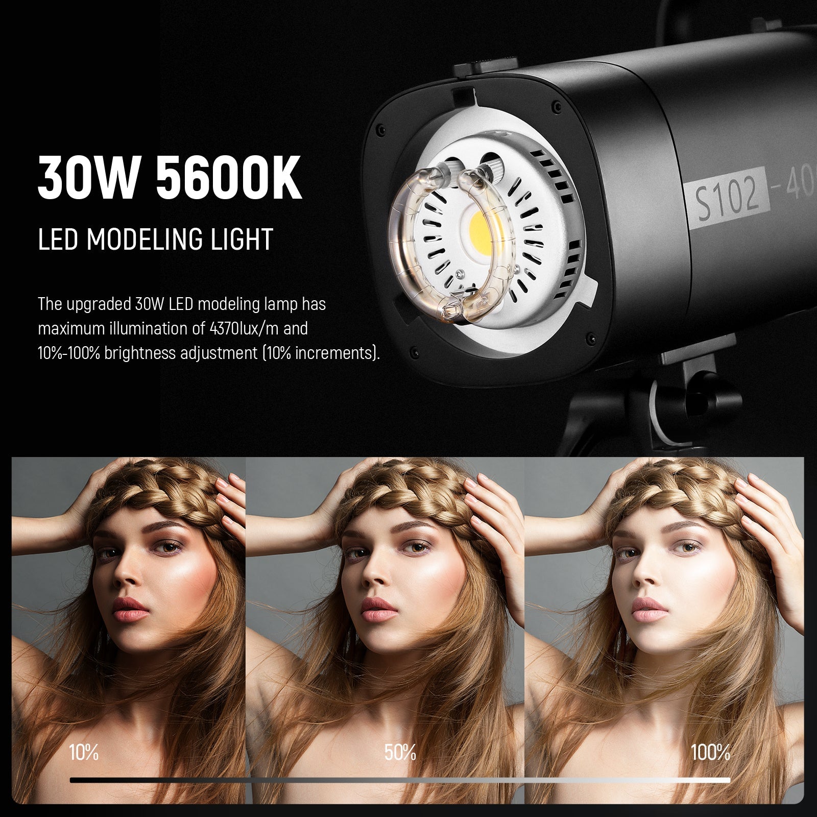NEEWER 2 Pack S102-400W PRO Studio Monolight Flash Kit - NEEWER