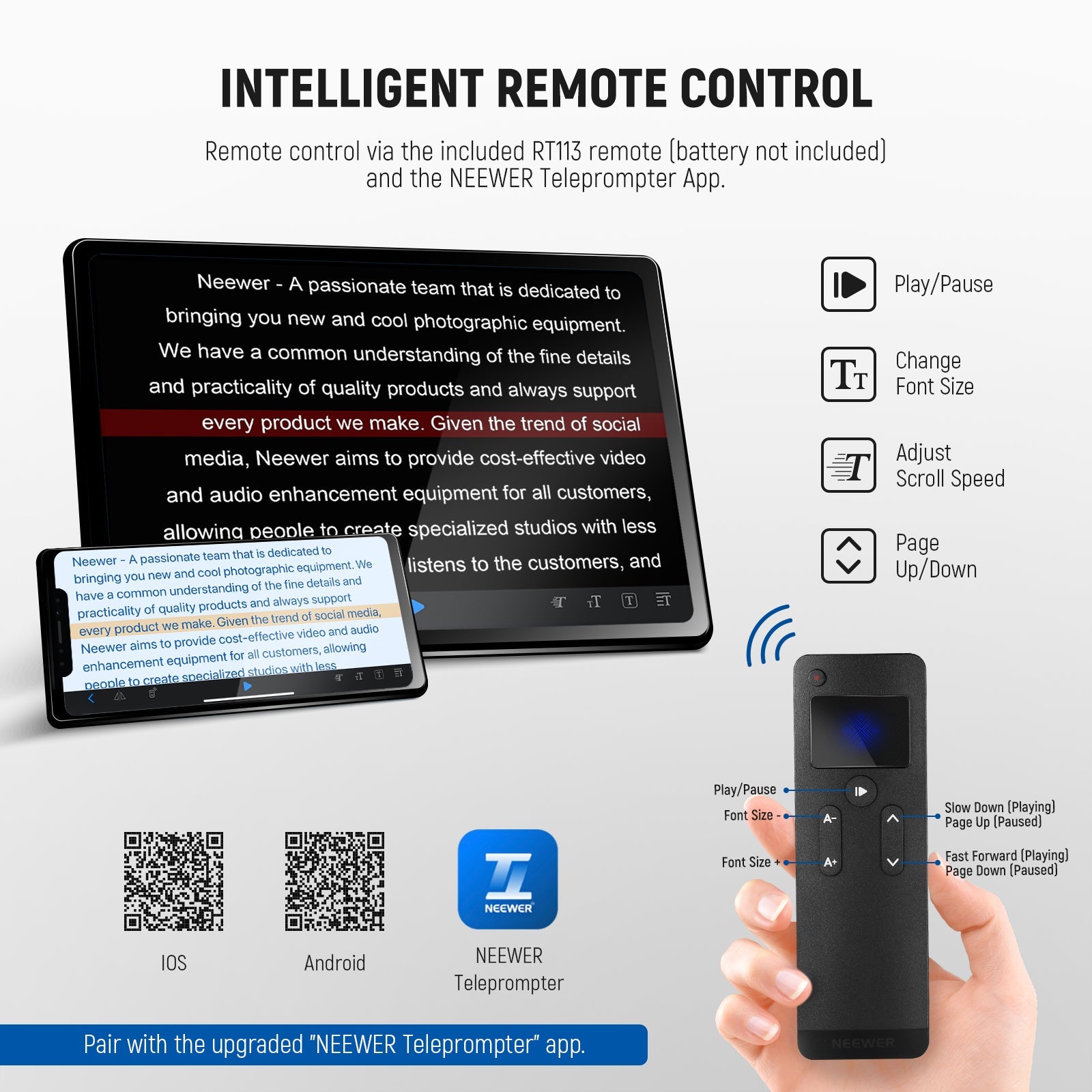 NEEWER BASICS X12B Portable Teleprompter | Speech Prompter – NEEWER.CA