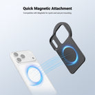 This magnetic phone camera lens filter mount adapter backplate is compatible with MagSafe.