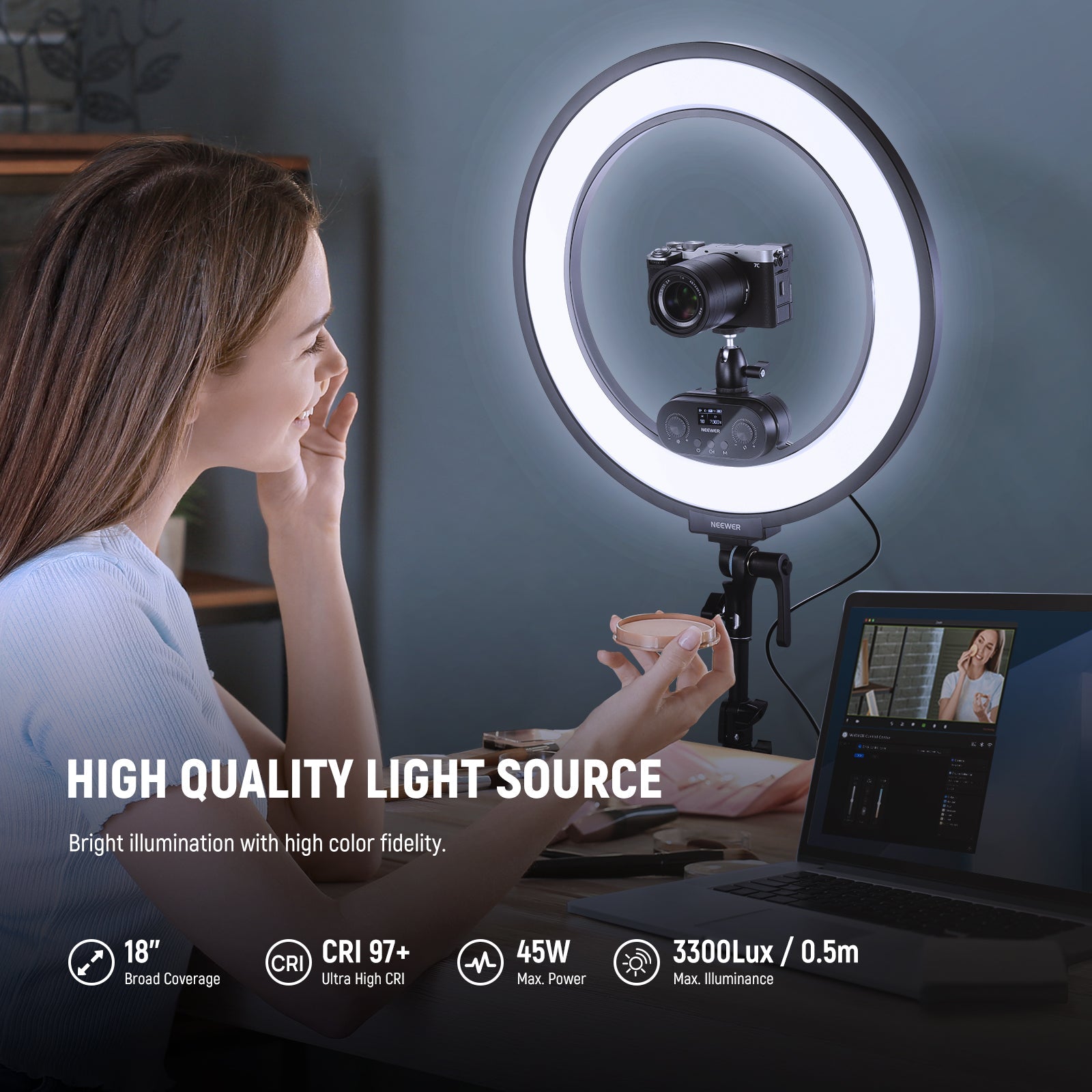 ✨新品未開封✨ NEEWER（ニューワー) RL45B LEDリングライトキット NEEWER RL45B 45W 18