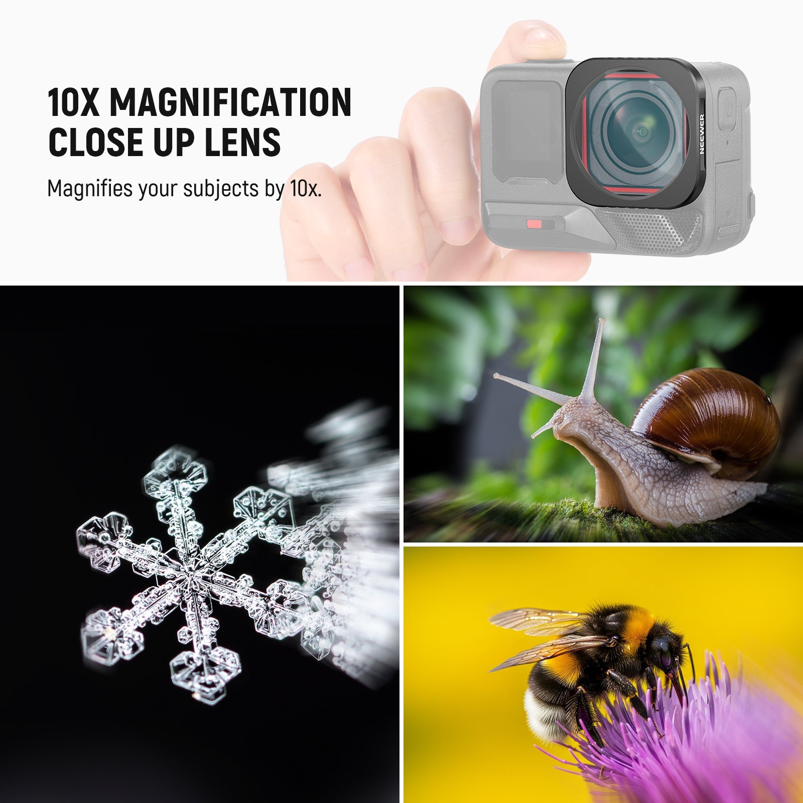 NEEWER LS-C40 10X Macro Lens For Insta360 Ace Pro/Ace Pro 2