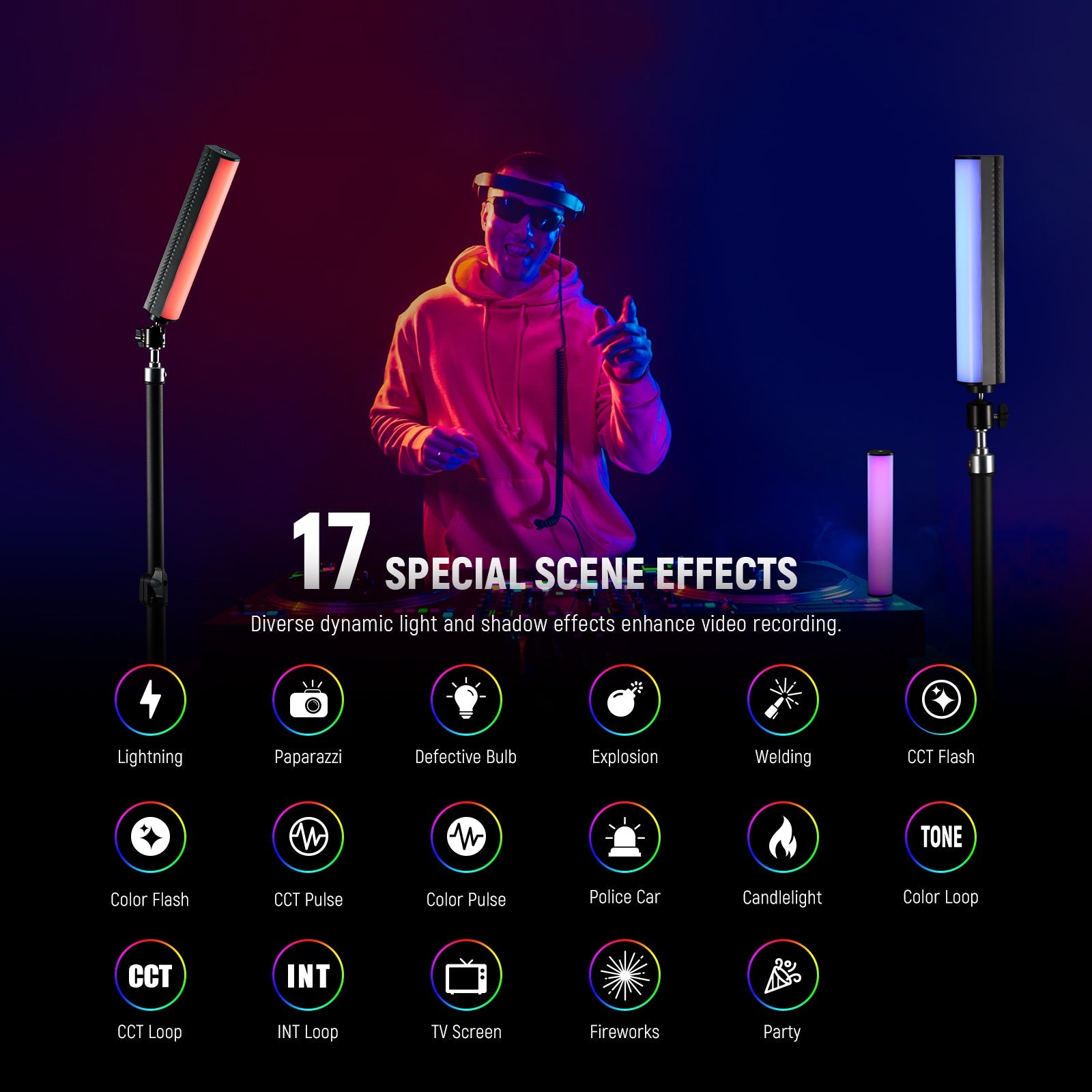 NEEWER RGB Magnetic Handheld Light Wand - NEEWER