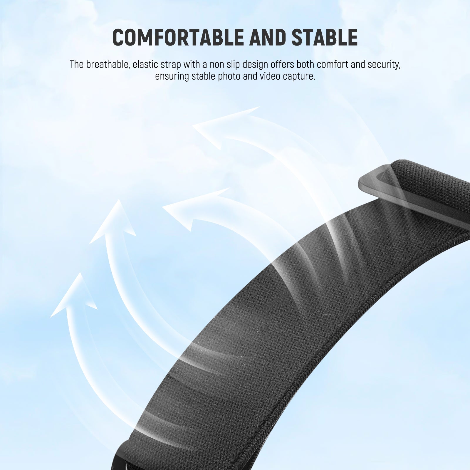 Support Tête Réglable Neewer GP-71 Pour GoPro Et Caméras D'action – Sangle élastique, Adapté Vélo, Surf, Sports Extrêmes