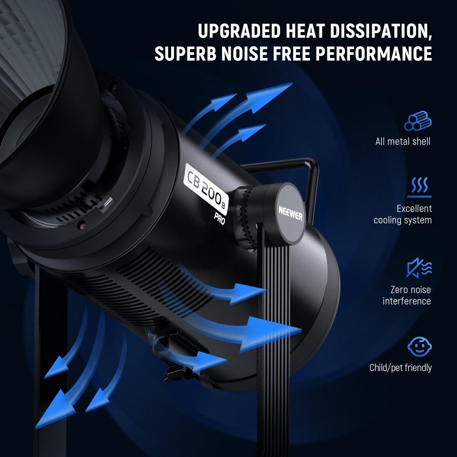NEEWER CB200B PRO 210W Bi-Color LED Video Light - NEEWER