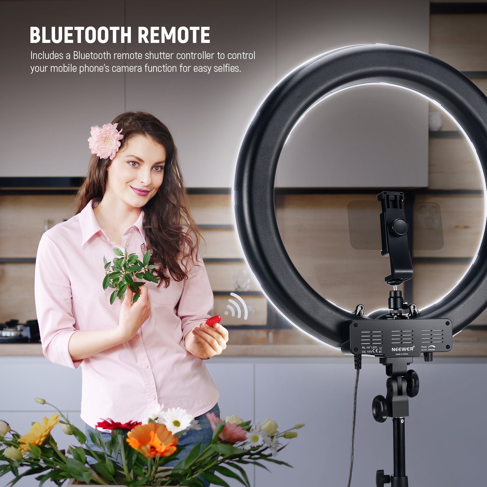 NEEWER RL-18 New Version 18 Inch 55W LED Ring Light with Carry Bag