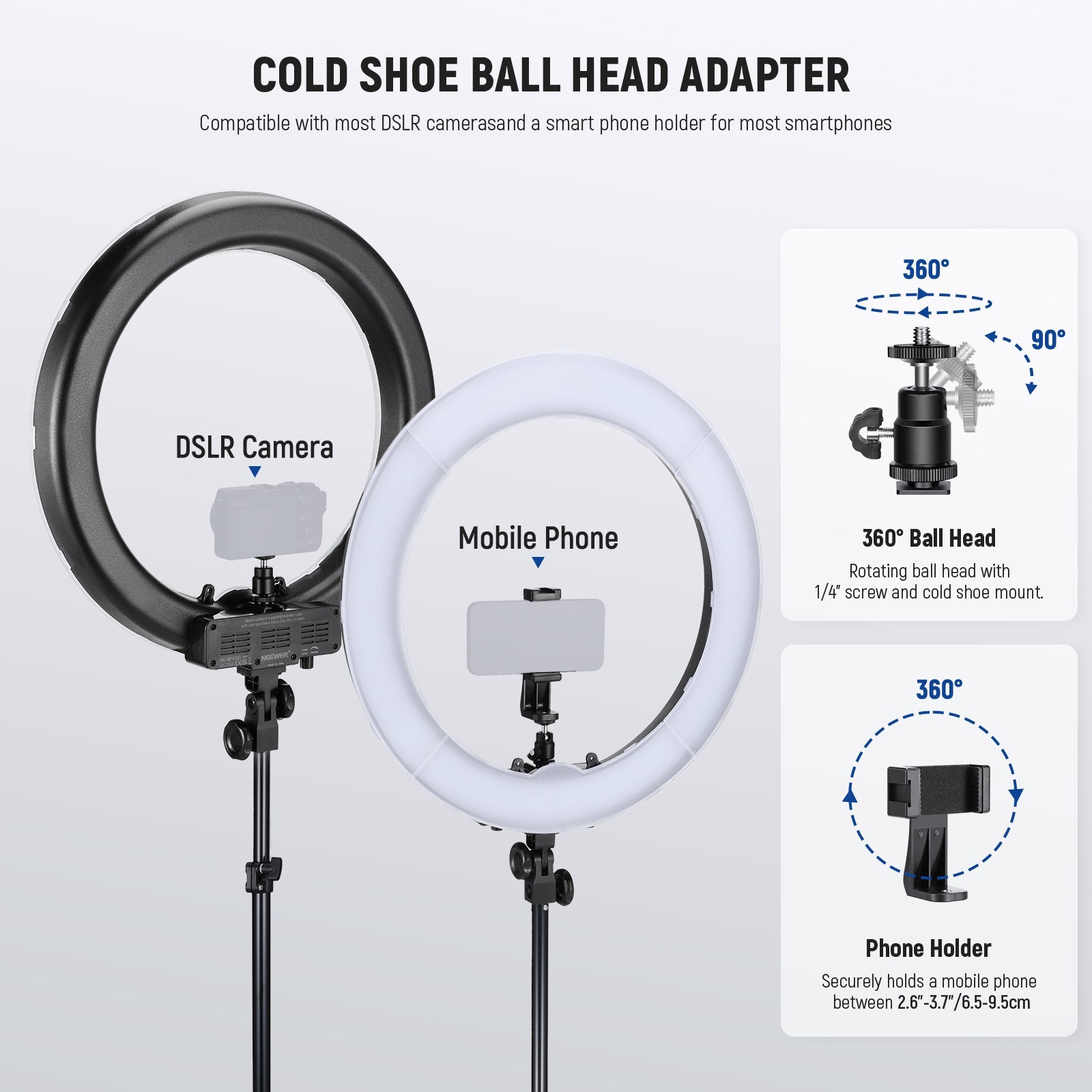 NEEWER RL-18 New Version 18 Inch 55W LED Ring Light with Carry Bag
