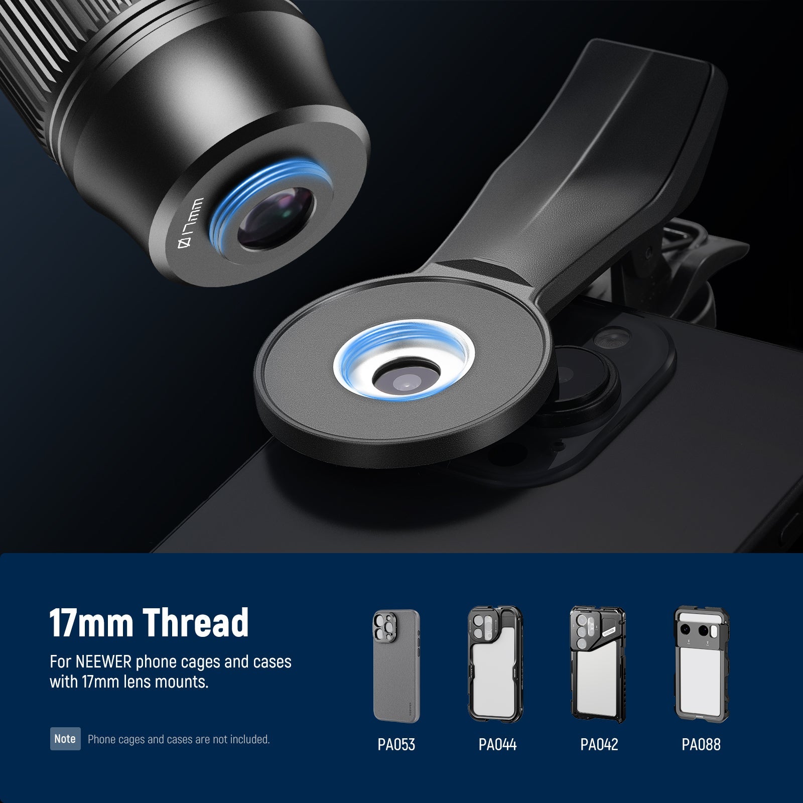 NEEWER LS-36 PRO 7X Telephoto Lens with 17mm Lens Thread Phone