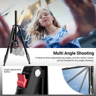 NEEWER TP015 Overhead Camera Tripod features three adjustable leg angles, and the center column can be inverted for low angle shooting.
