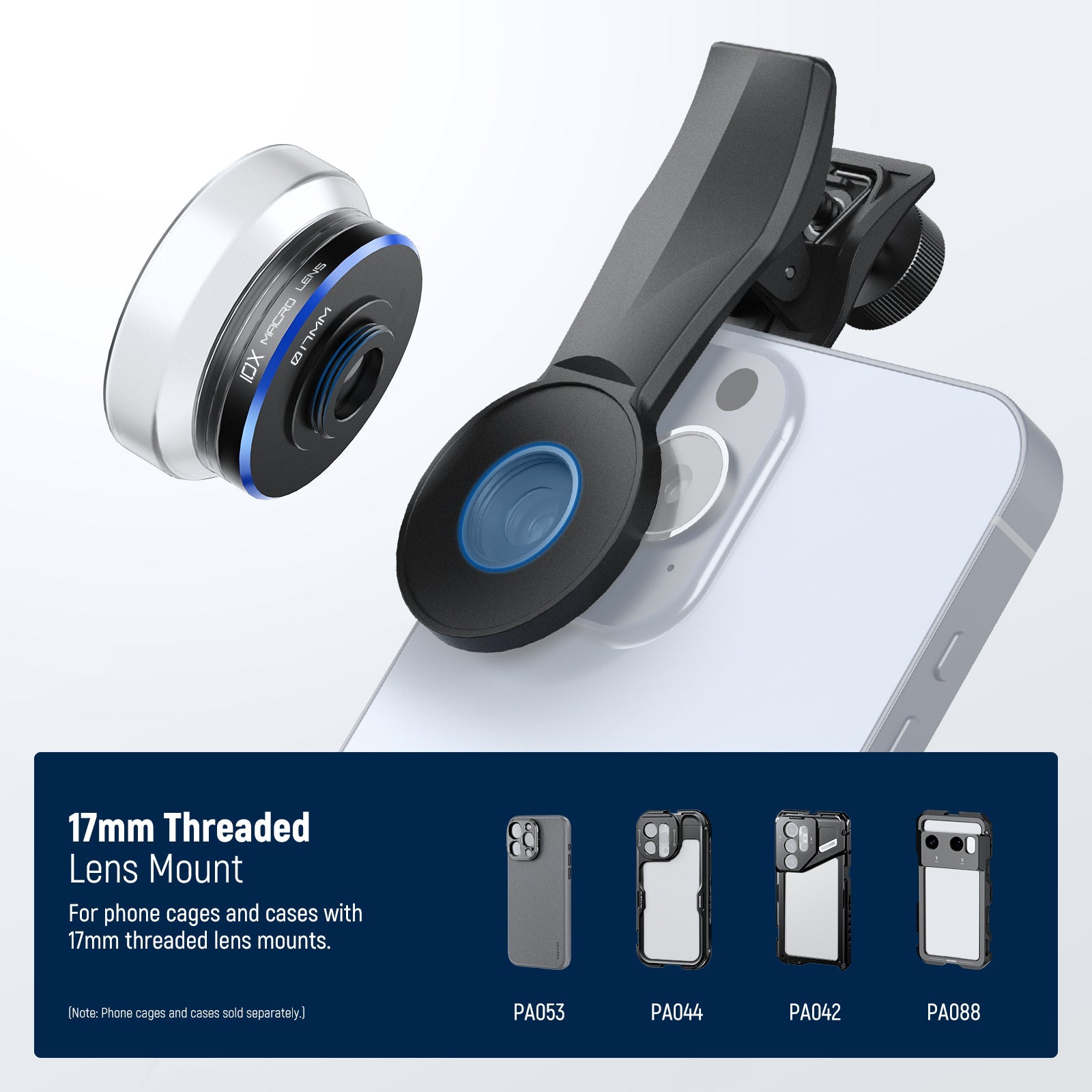 NEEWER LS-28 PRO 10X Macro Lens with 17mm Thread Phone Lens Clip