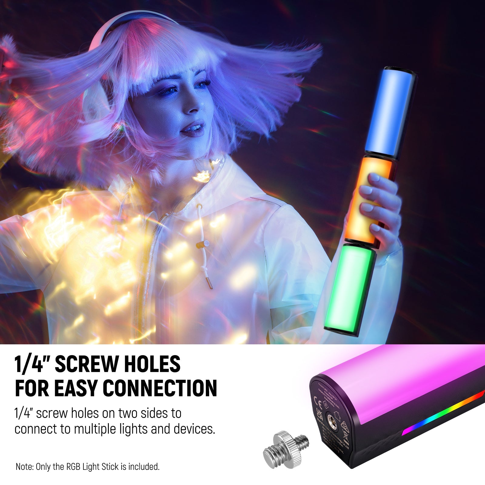 NEEWER TL97C RGB Magnetic Handheld Light Stick - NEEWER
