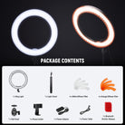 Package Contents of the NEEWER RL-18 18 Inch Large LED Ring Light