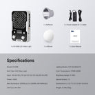 This package includes an LED video light, a reflector, a diffuser, a power adapter, and a cable.