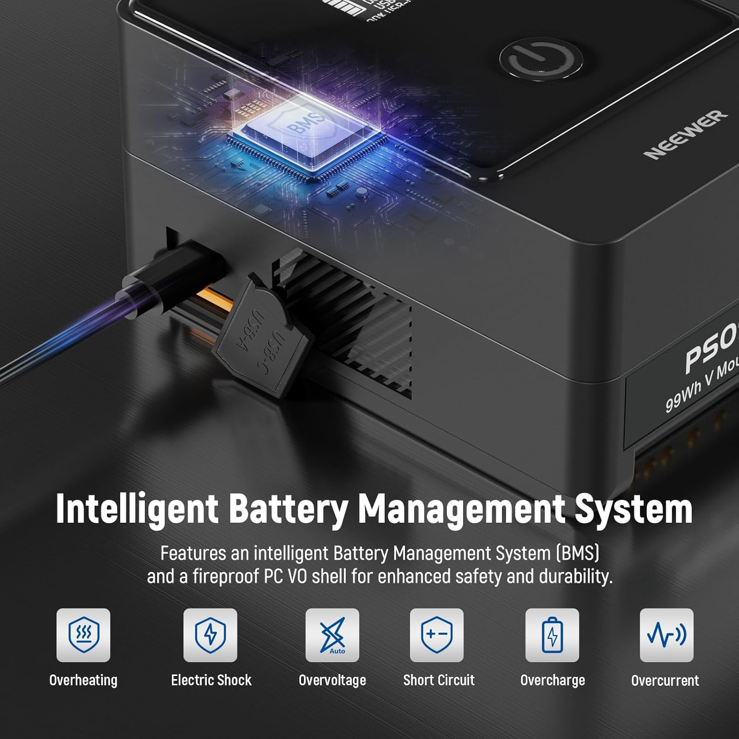 NEEWER PS099E Mini 6800mAh 14.5V 99Wh V Mount Battery - NEEWER