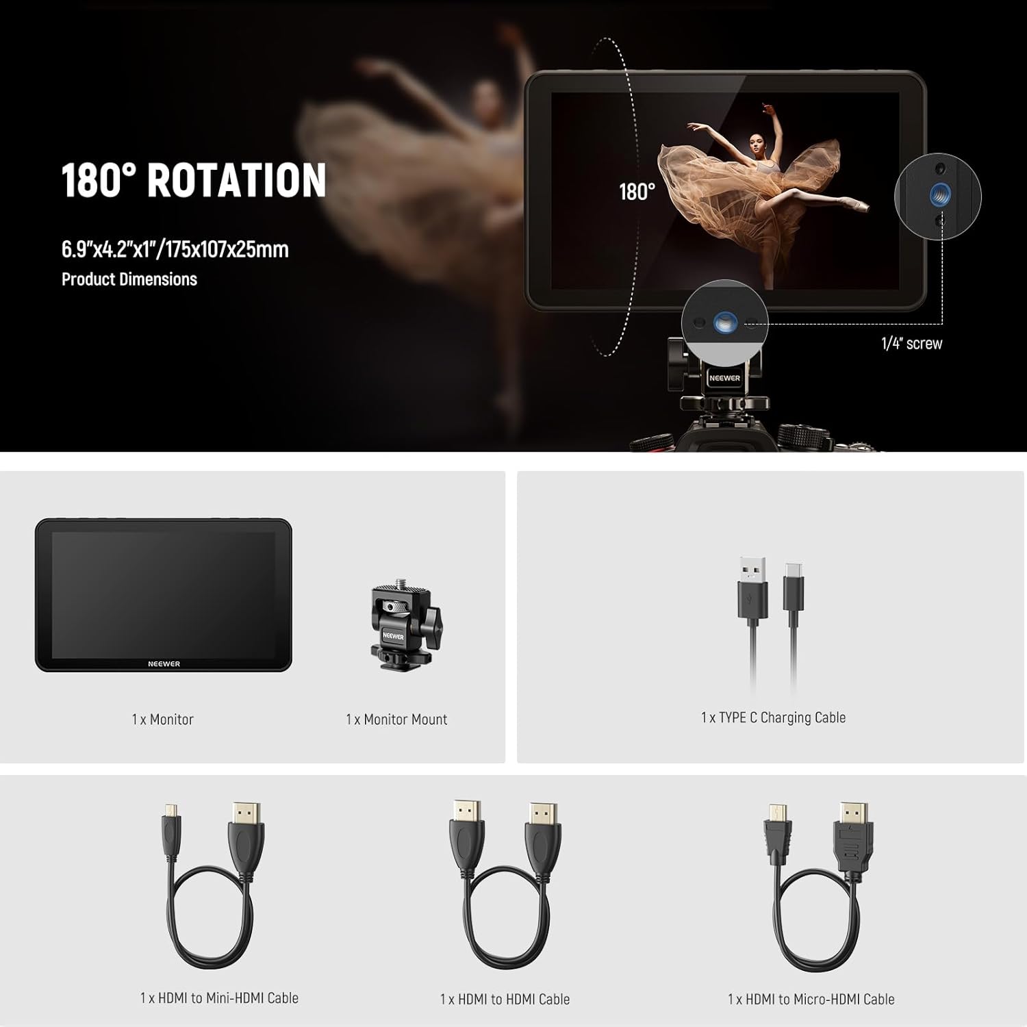 NEEWER F700 7インチカメラフィールドモニター NEEWER F700 7インチカメラフィールドモニター – NEEWER.JP