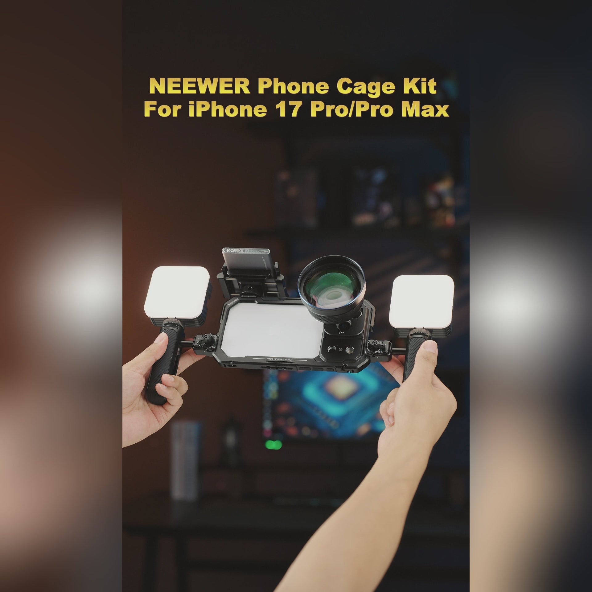 NEEWER PA143/PA144 Phone Cage Compatible with iPhone 17 Pro/Pro Max