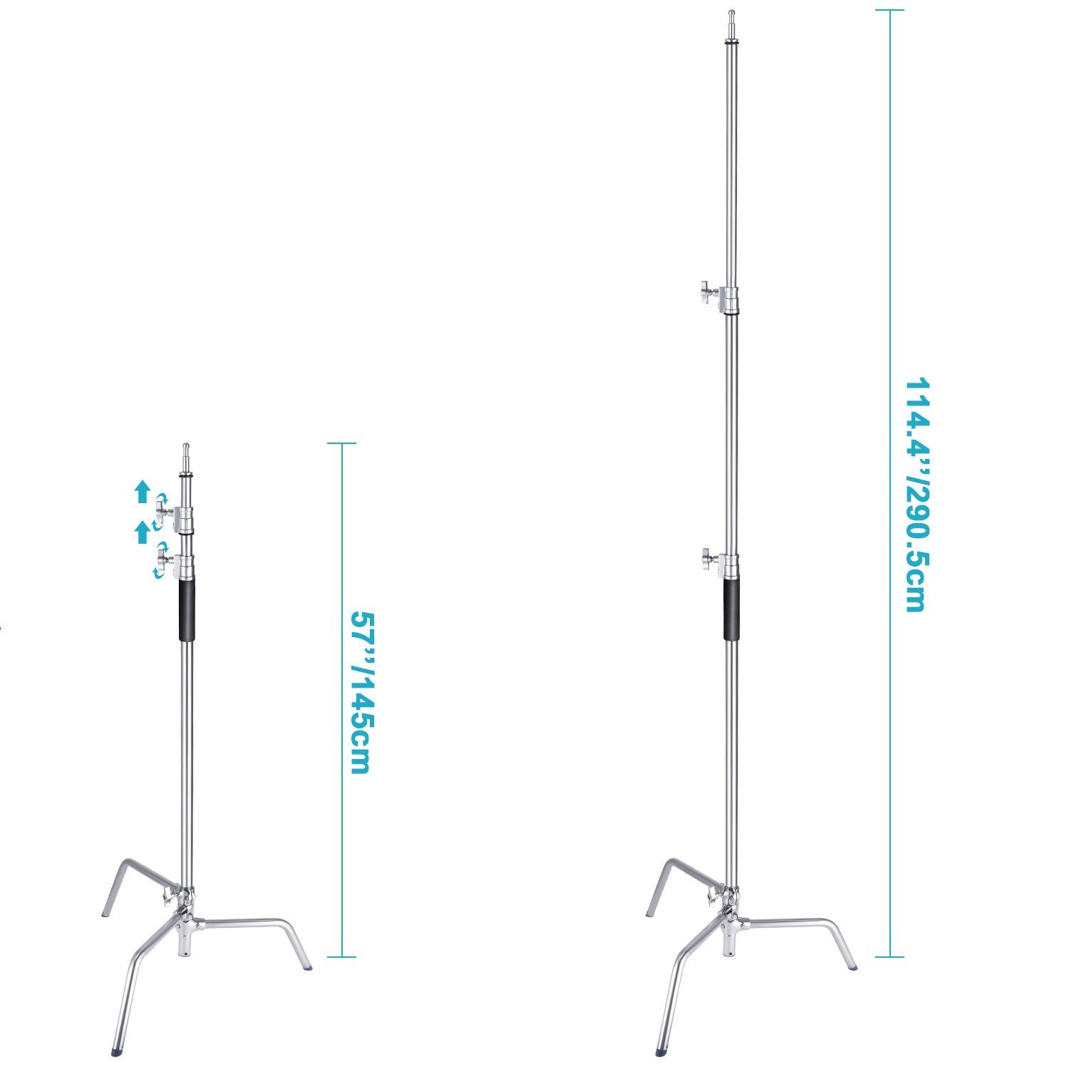 Neewer Stainless Steel Heavy Duty C-Stand, 5-10 feet/1.5-3m Adjustable Photographic Sturdy Tripod - neewer.com