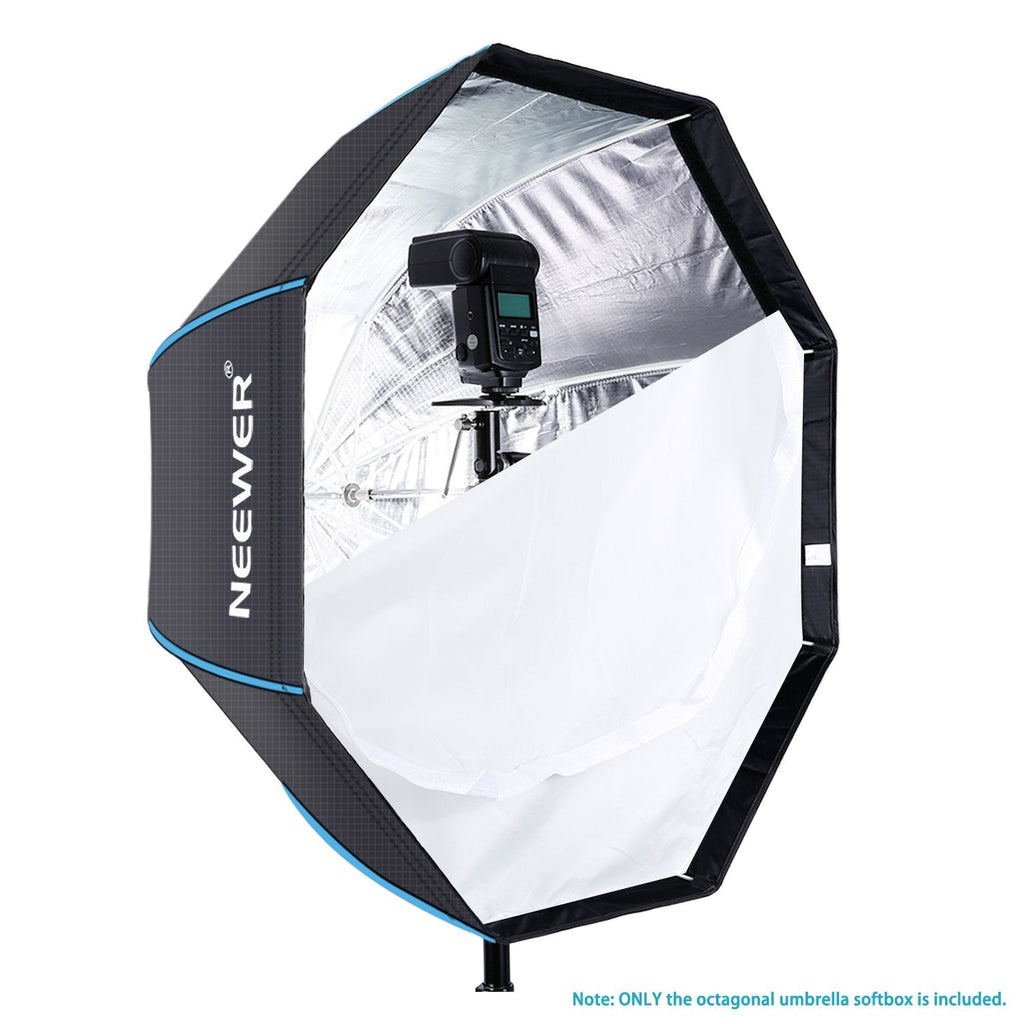 Neewer 31.5" /80cm Portable Octagonal Umbrella Softbox Portrait Product Photography (Black/Blue) - neewer.com