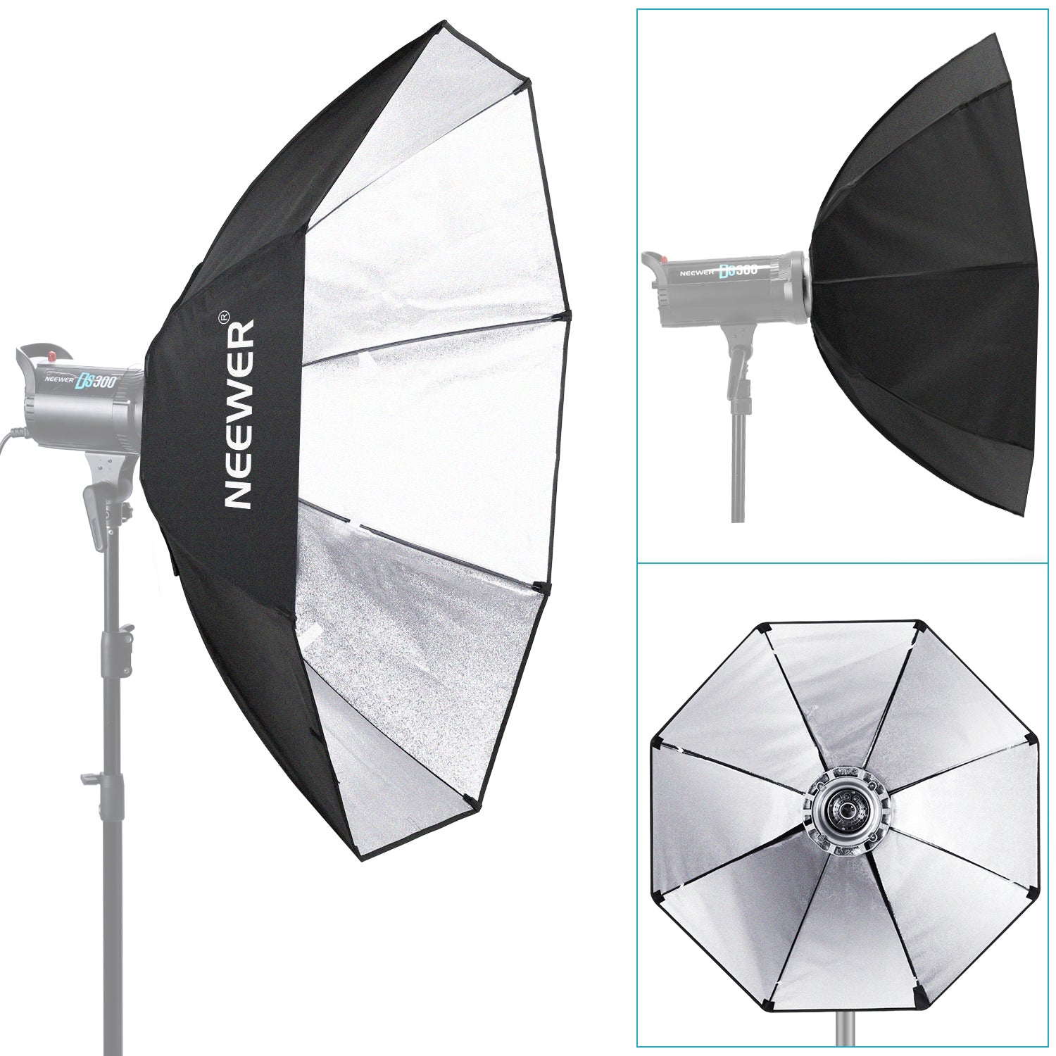 Neewer 24 inches/60 centimeters Octagon Softbox with Bowens Mount Speedring and Bag