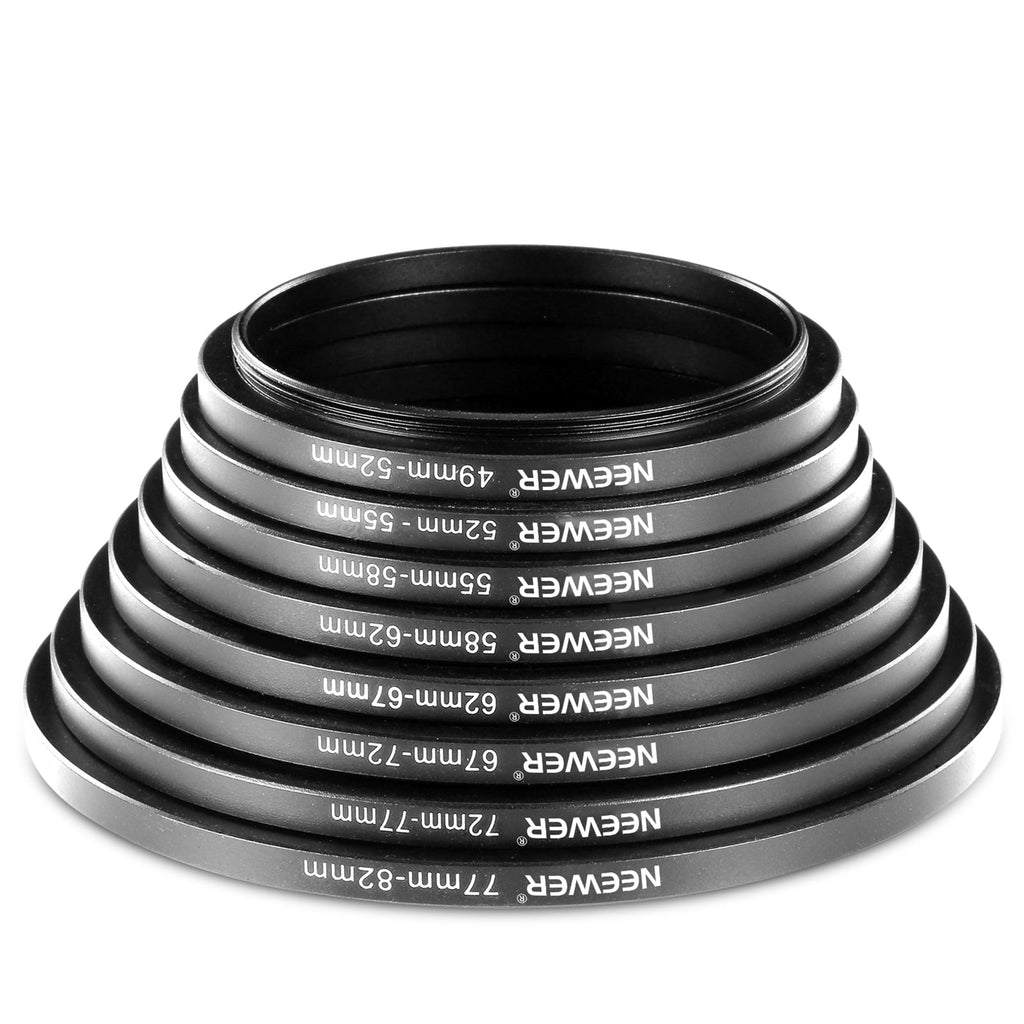 Neewer 8 Pieces Step-up Adapter Ring Set