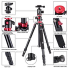 Neewer Aluminum Alloy 75"/191cm Tripod Monopod with Rotatable Center Column for Panoramic Shooting (Red) - neewer.com