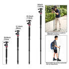 Neewer Aluminum Alloy 75"/191cm Tripod Monopod with Rotatable Center Column for Panoramic Shooting (Red) - neewer.com