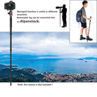 Neewer Aluminum Alloy 75"/191cm Tripod Monopod with Rotatable Center Column for Panoramic Shooting (Red) - neewer.com