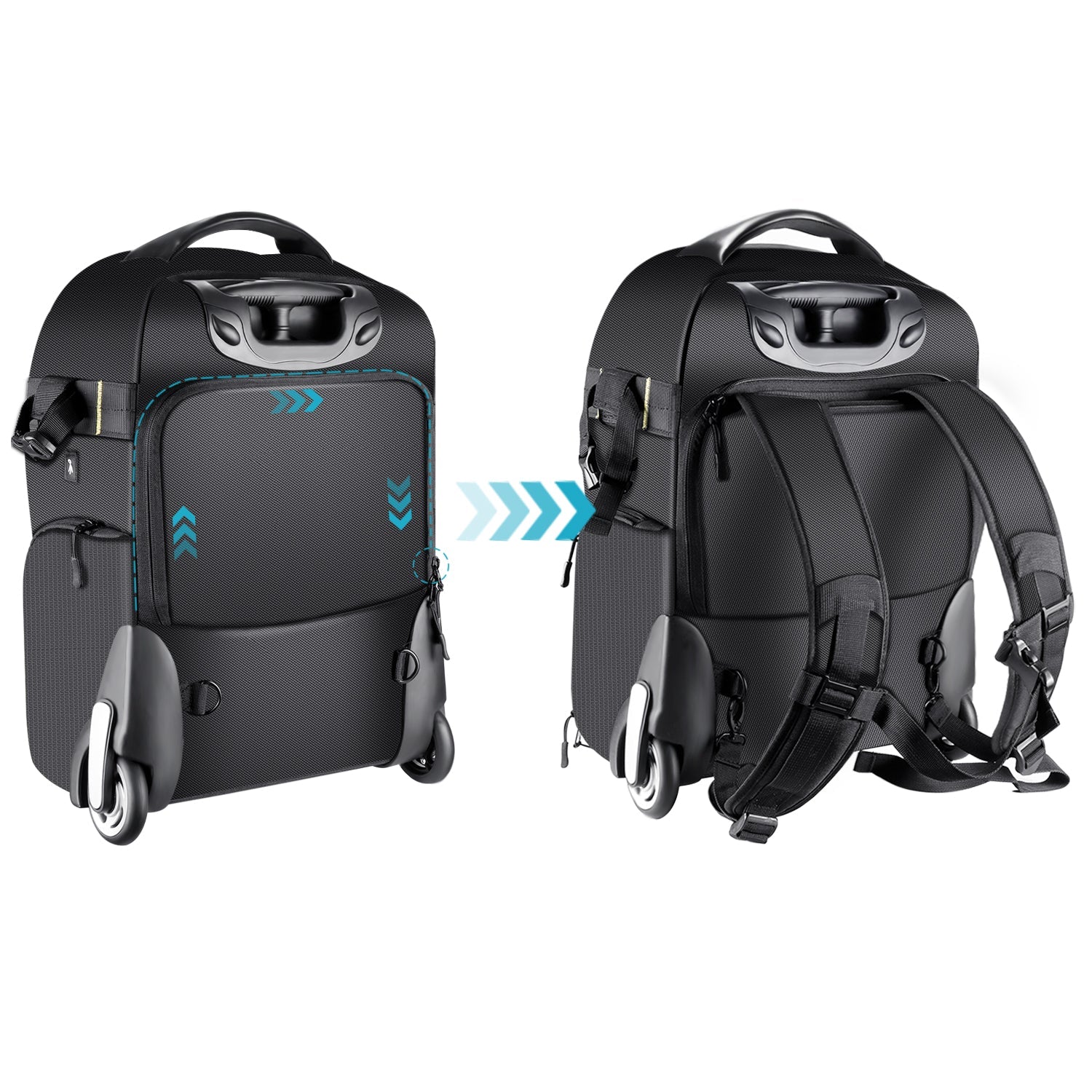 Neewer convertible 2024 rolling camera backpack