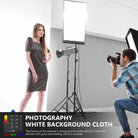 Neewer 9 x 13 feet/2.8 x 4 Meters Photography Background Photo Video Studio Fabric Backdrop Background Screen (White)