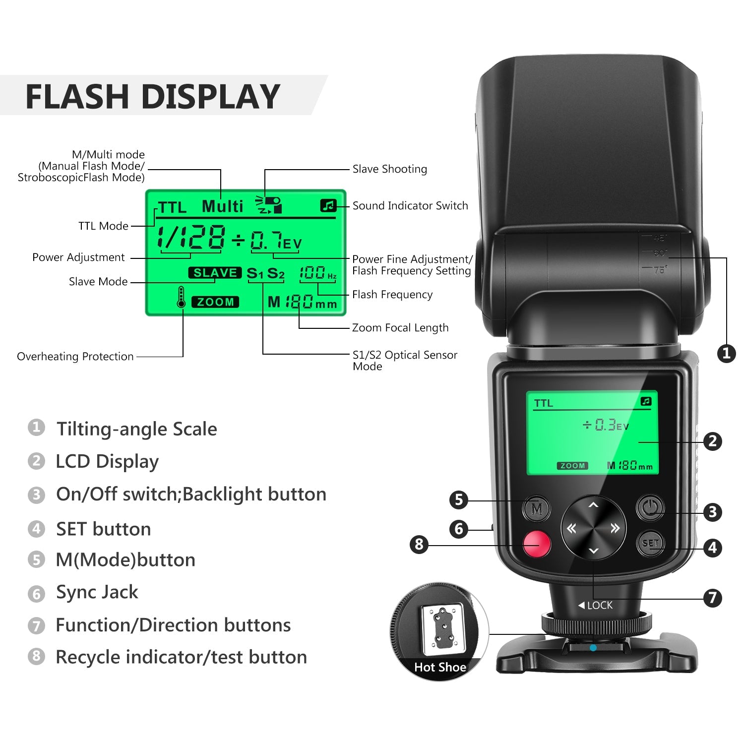 NEEWER 750II TTL Speedlite Flash For Nikon DSLR Cameras