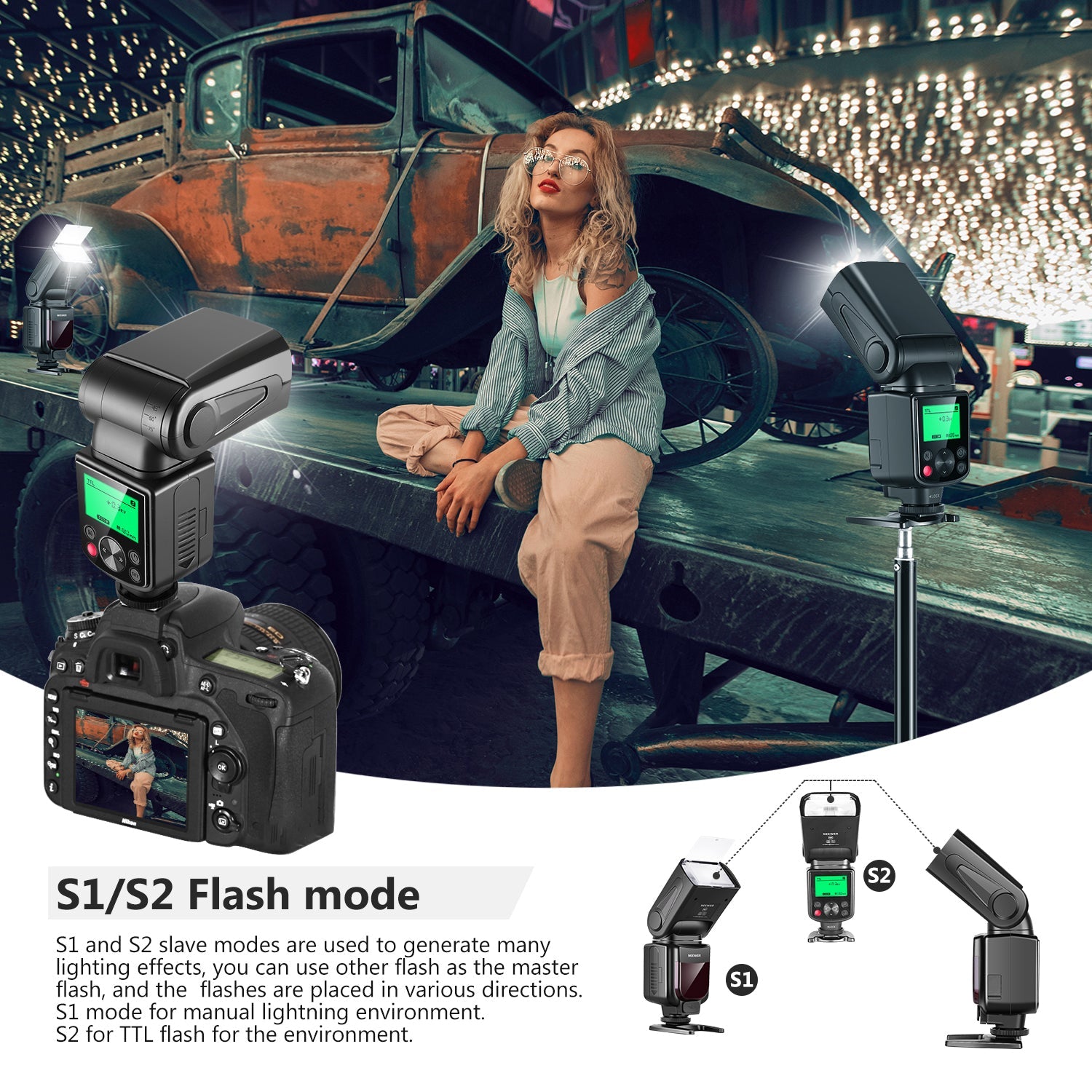 NEEWER 750II TTL Speedlite Flash For Nikon DSLR Cameras