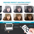 Neewer 2 Packs Advanced 2.4G 480 LED Video Light Photography Lighting Kit with Bag