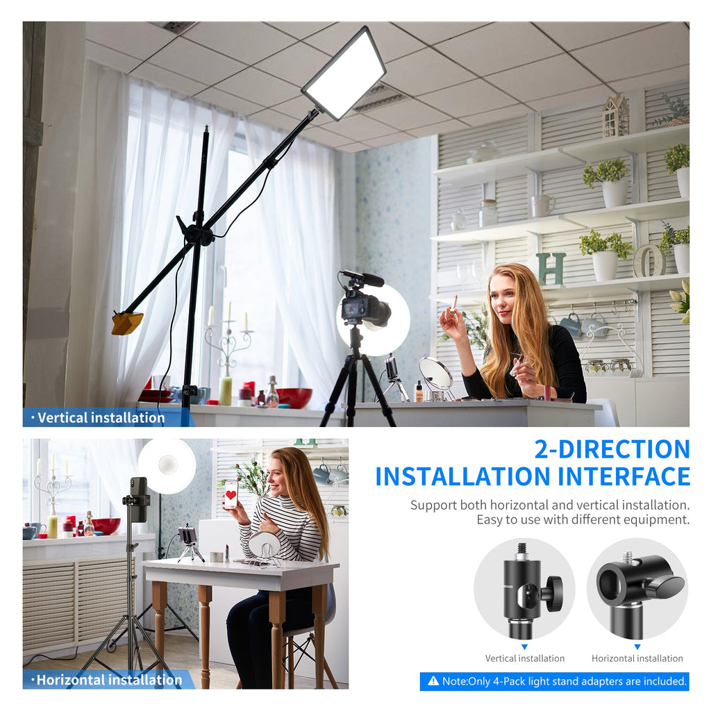 Neewer ST35 Multi-Functional Light Stand Tip Mount Bracket Rapid Adapter