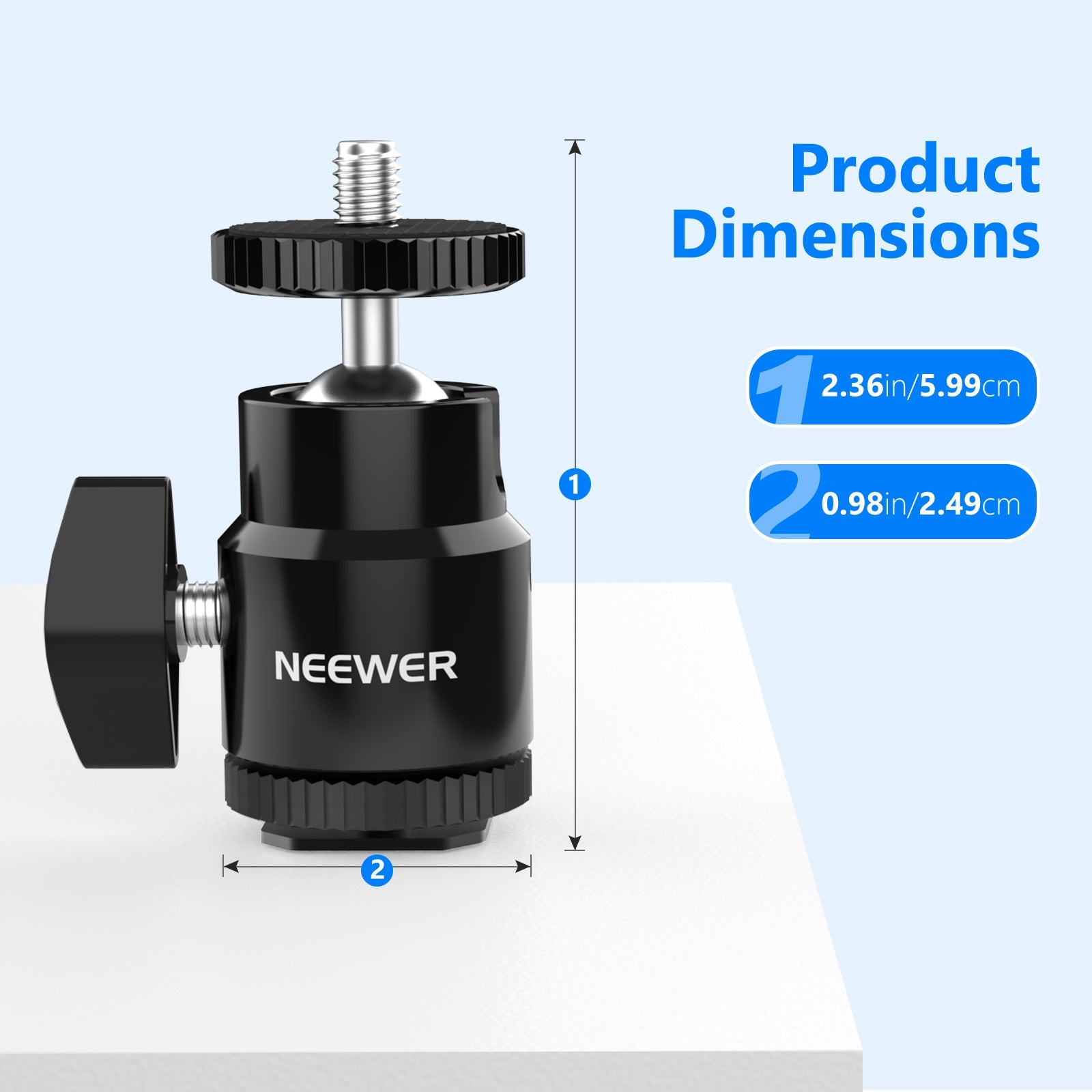 Neewer ST36 1/4” Camera Hot Shoe Mount