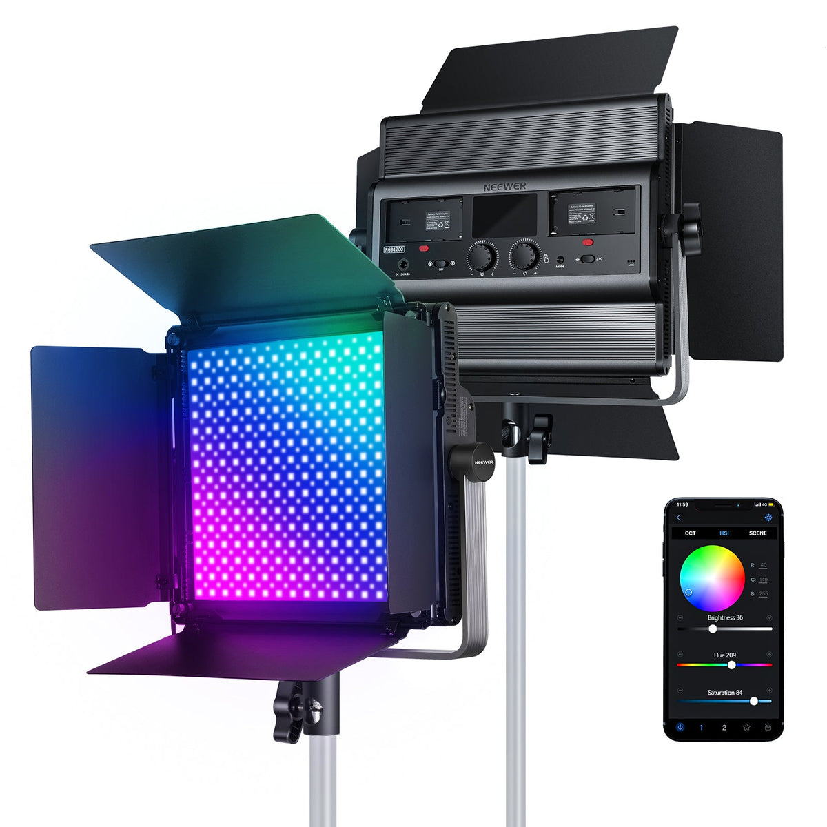 Neewer Rgb Light NEEWER RGB1200 APP Control RGB LED Video Light - NEEWER – NEEWER.CA