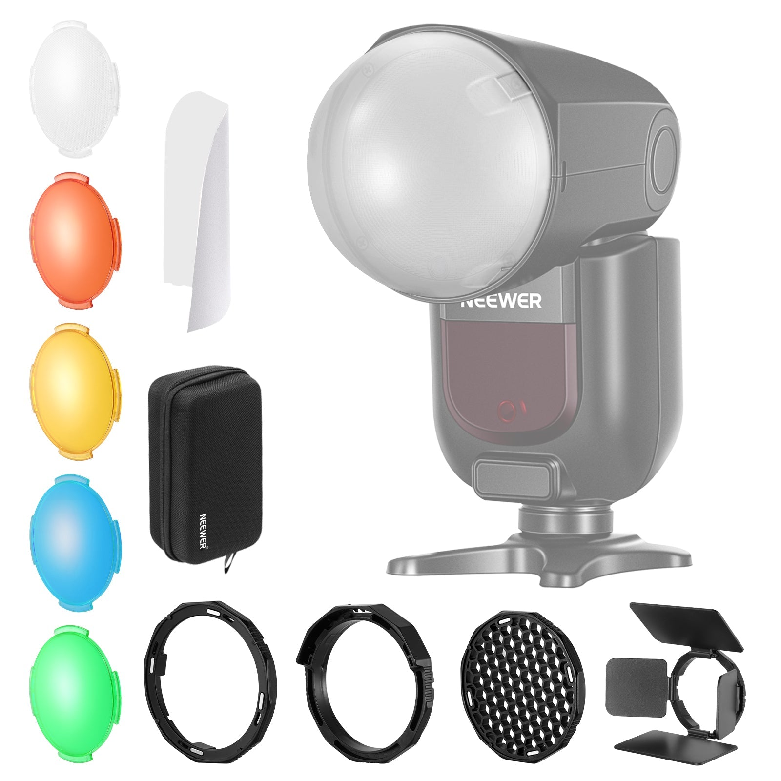 NEEWER Round Head Flash Accessories Kit for Z1/Z2 Speedlite