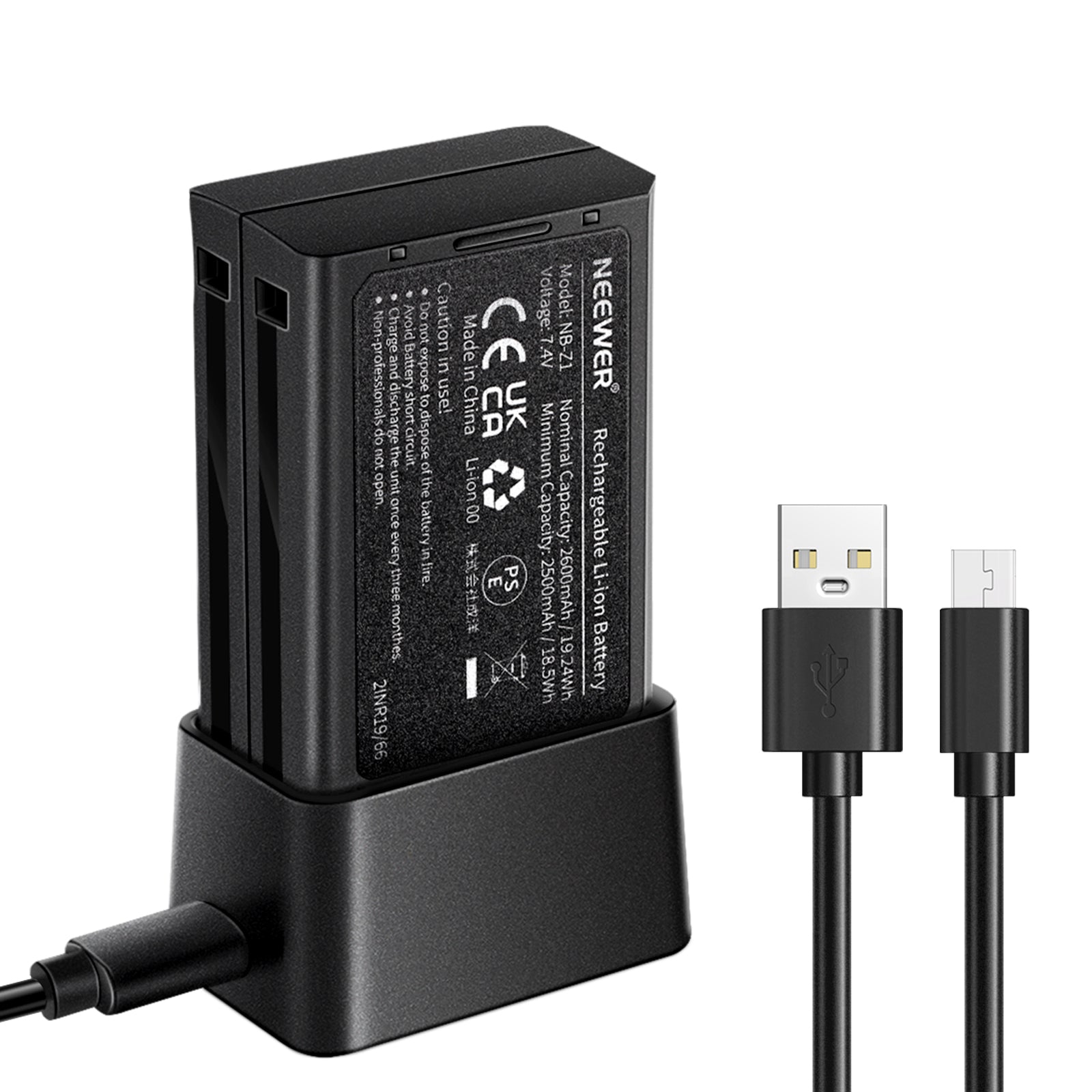 NEEWER Z1 Z2 Flash Lithium Battery and USB Charger Set - NEEWER